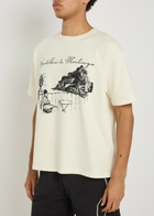 Rhude Montenegro Monda Printed Cotton T-shirt White