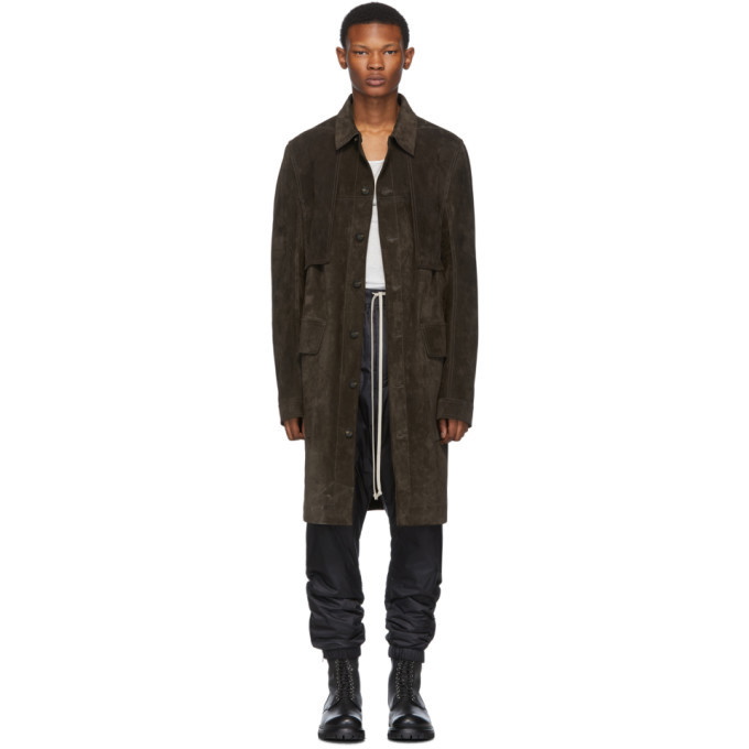 Photo: Rick Owens Brown Suede Trench Coat