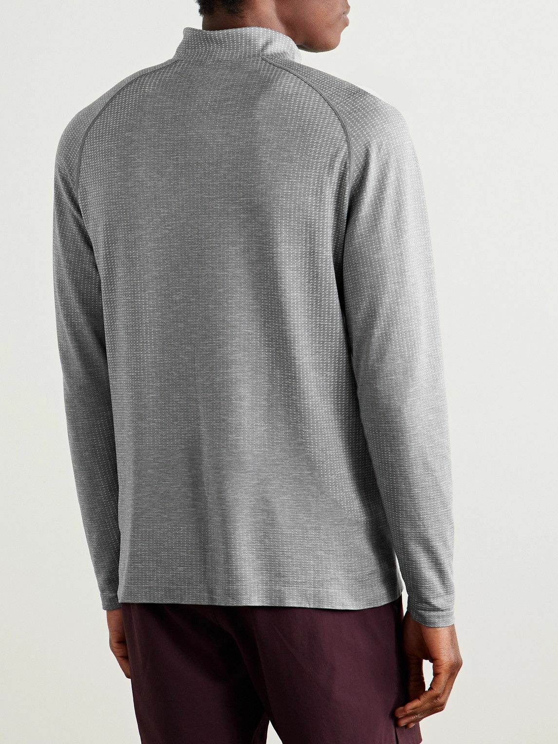 Lululemon - Metal Vent Tech Slim-Fit Stretch-Jersey Half-Zip Top - Gray