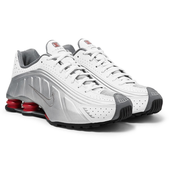 Photo: Nike - Shox R4 Leather and Mesh Sneakers - Men - White