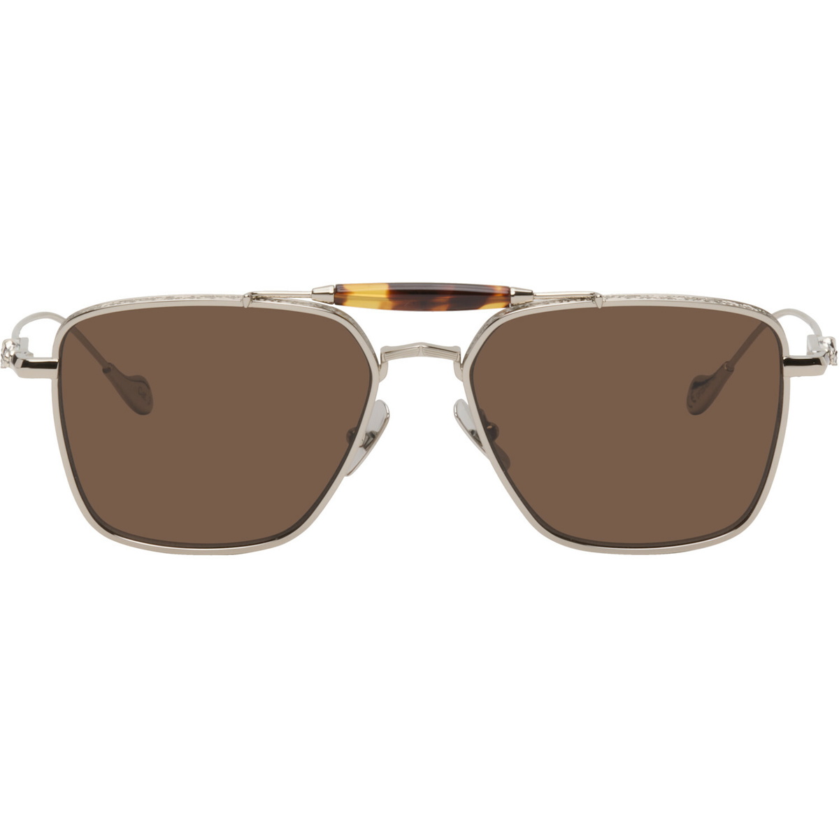 Cutler and Gross Silver The Great Frog Edition Capri Rectangular Sunglasses