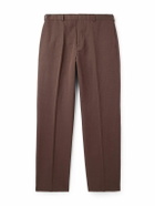 Paul Smith - Straight-Leg Cotton and Linen-Blend Trousers - Brown