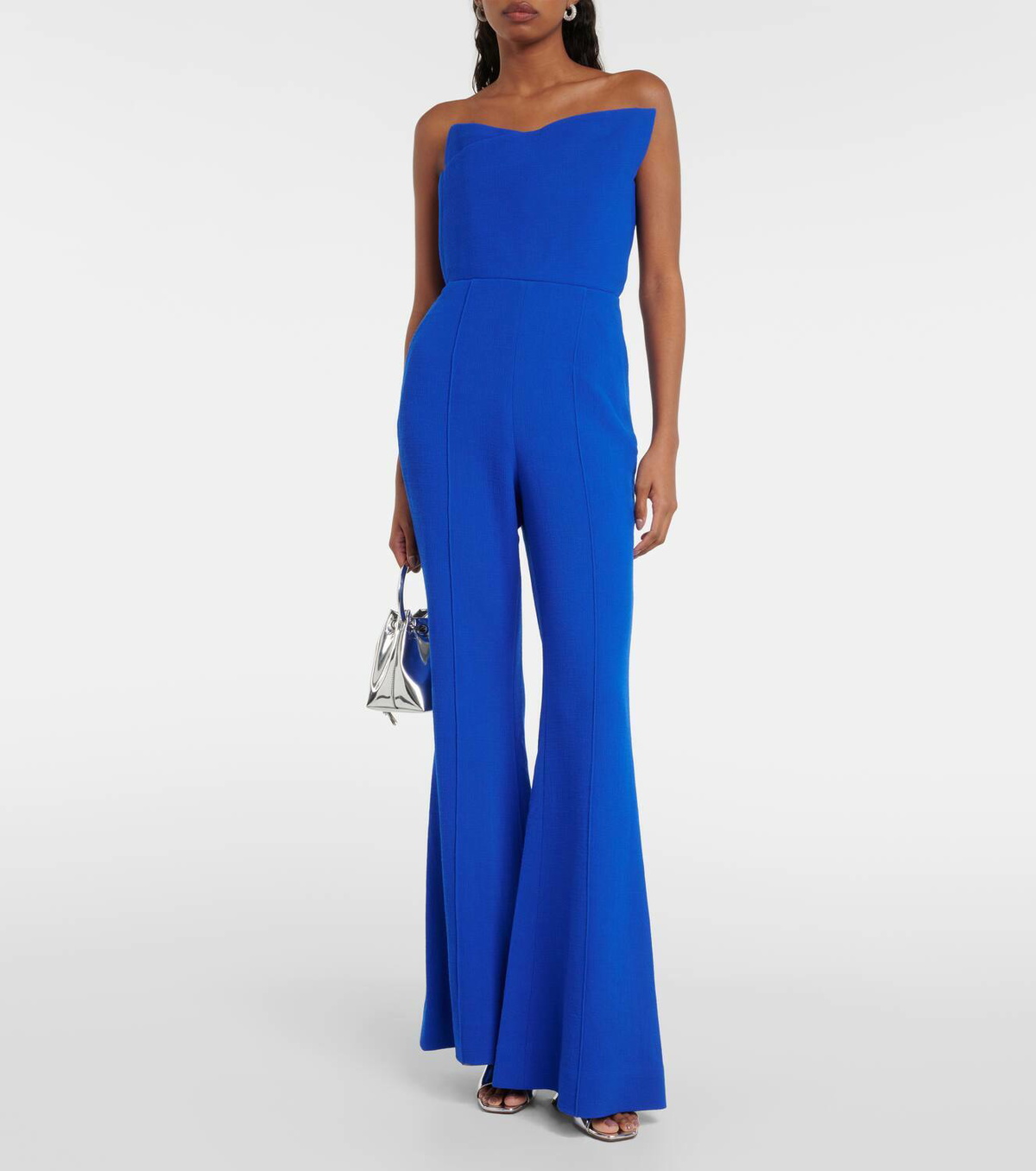 Roland Mouret Asymmetric wool crêpe jumpsuit