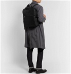 Serapian - Leather-Trimmed Stepan Coated-Cotton Backpack - Black