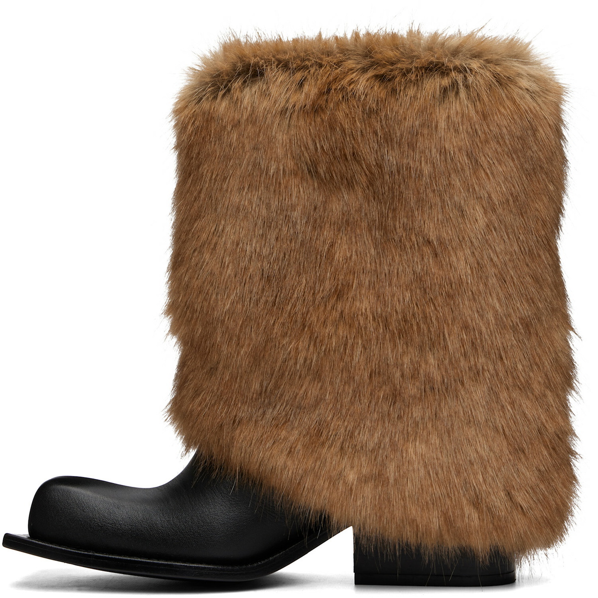 FIDAN NOVRUZOVA Black Havva Chunky Heel Cropped Trouser Boots