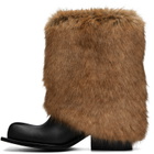 FIDAN NOVRUZOVA Black Havva Chunky Heel Cropped Trouser Boots