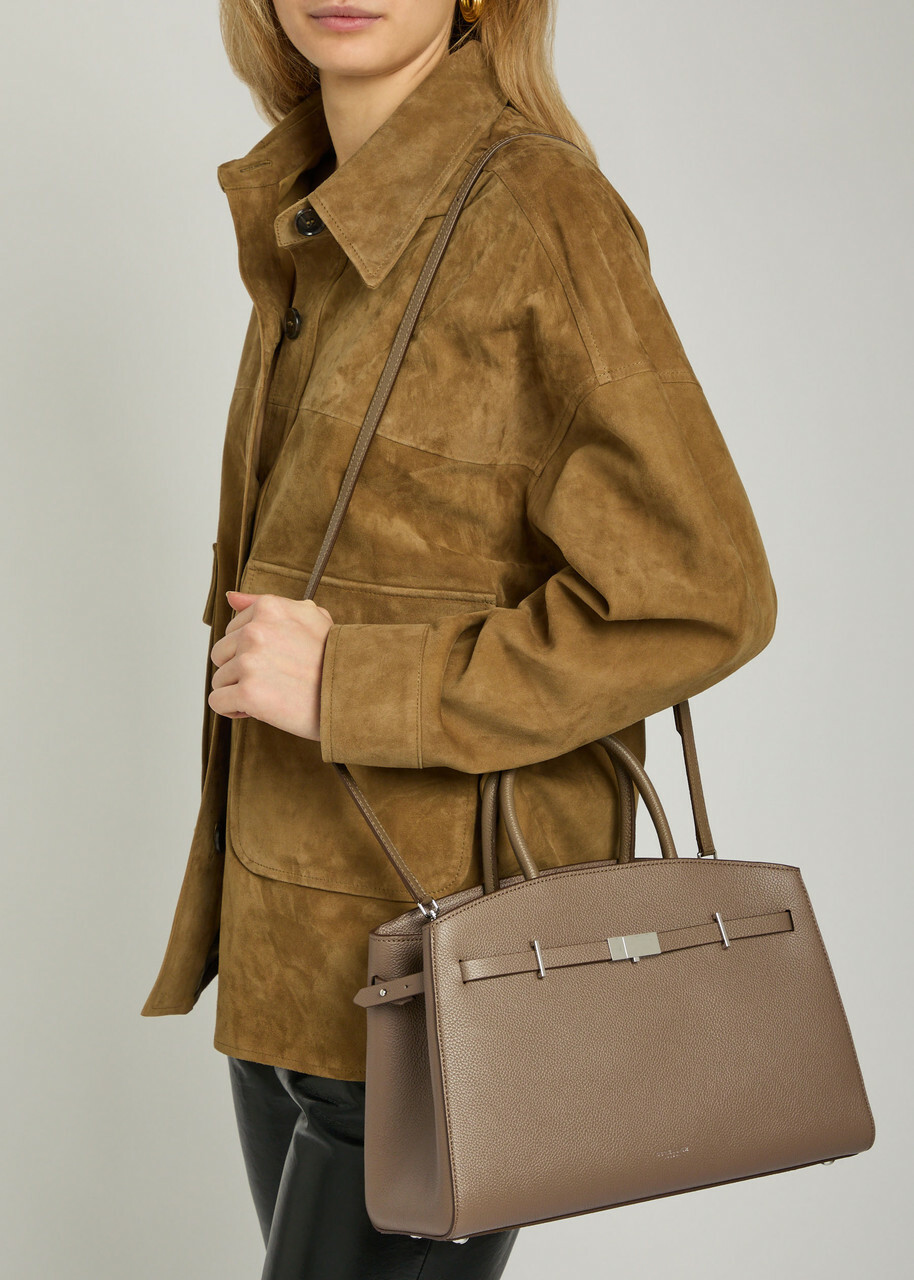 Demellier The Hudson Midi Grained Leather top Handle bag - Taupe - One Size