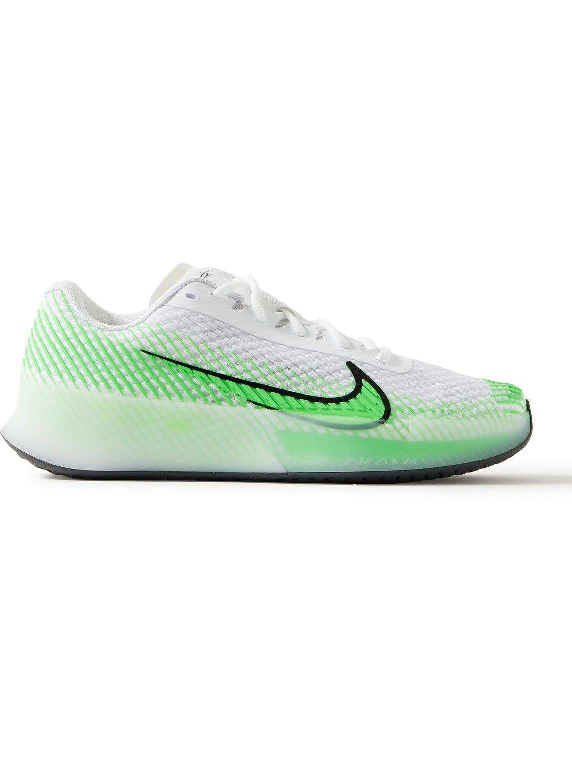 Photo: Nike Tennis - NikeCourt Air Zoom Vapor 11 Rubber-Trimmed Mesh Tennis Sneakers - Green