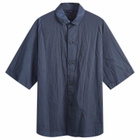 TEATORA Men's Packable Metallic Short Sleeve Wide Shirt in Navy