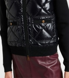 Moncler Down-paneled cotton cardigan
