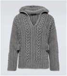 Alanui Cable-knit virgin wool hoodie