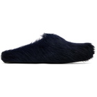 Marni Navy Fussbett Sabot Slip-on Loafers