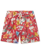 ONIA - Liberty London Charles Mid-Length Floral-Print Swim Shorts - Red