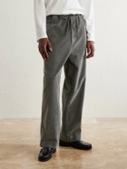 Officine Générale - Fernand Wide-Leg Cotton-Blend Corduroy Trousers - Gray