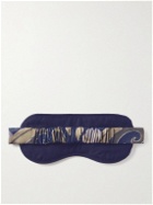 Turnbull & Asser - Cashmere-Lined Cotton-Jacquard Eye Mask and Pouch Set