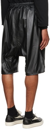 Rick Owens Black Strobe Basket Swingers Shorts