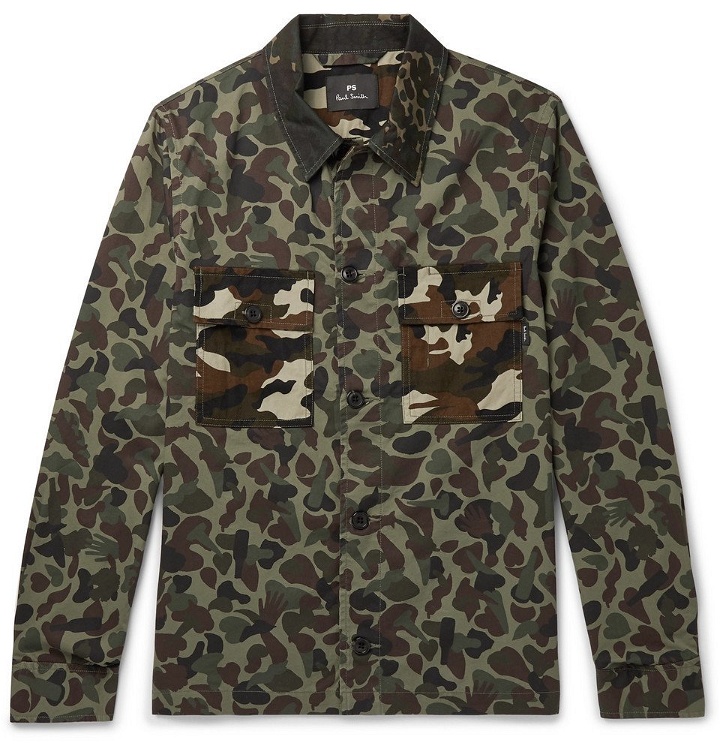 Photo: PS by Paul Smith - Camouflage-Print Cotton Shirt Jacket - Men - Green