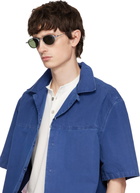 Maison Kitsuné Silver A. Society Edition Hikari Clip-On Sunglasses