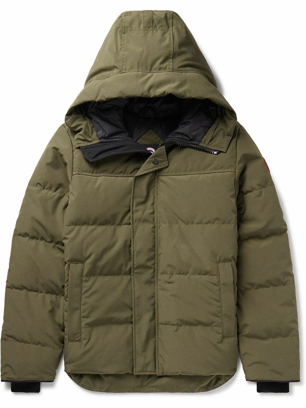 Photo: Canada Goose - Macmillan Logo-Appliquéd Quilted Shell Hooded Down Parka - Green