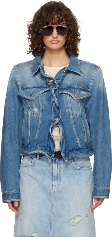 Photo: Acne Studios Blue Wavy Denim Jacket