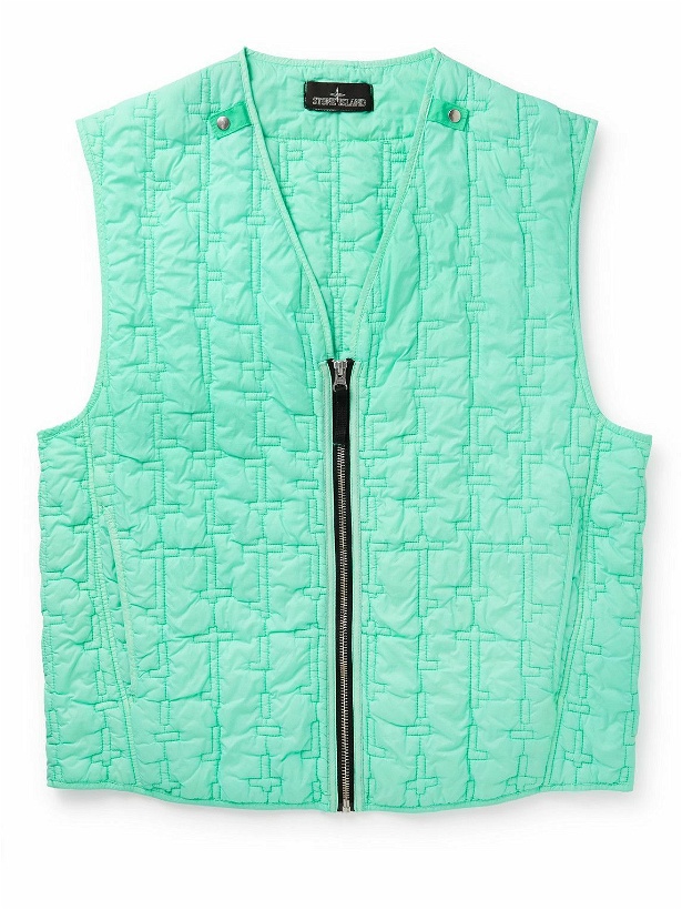 Photo: Stone Island Shadow Project - Quilted Padded Coated-Shell Gilet - Blue
