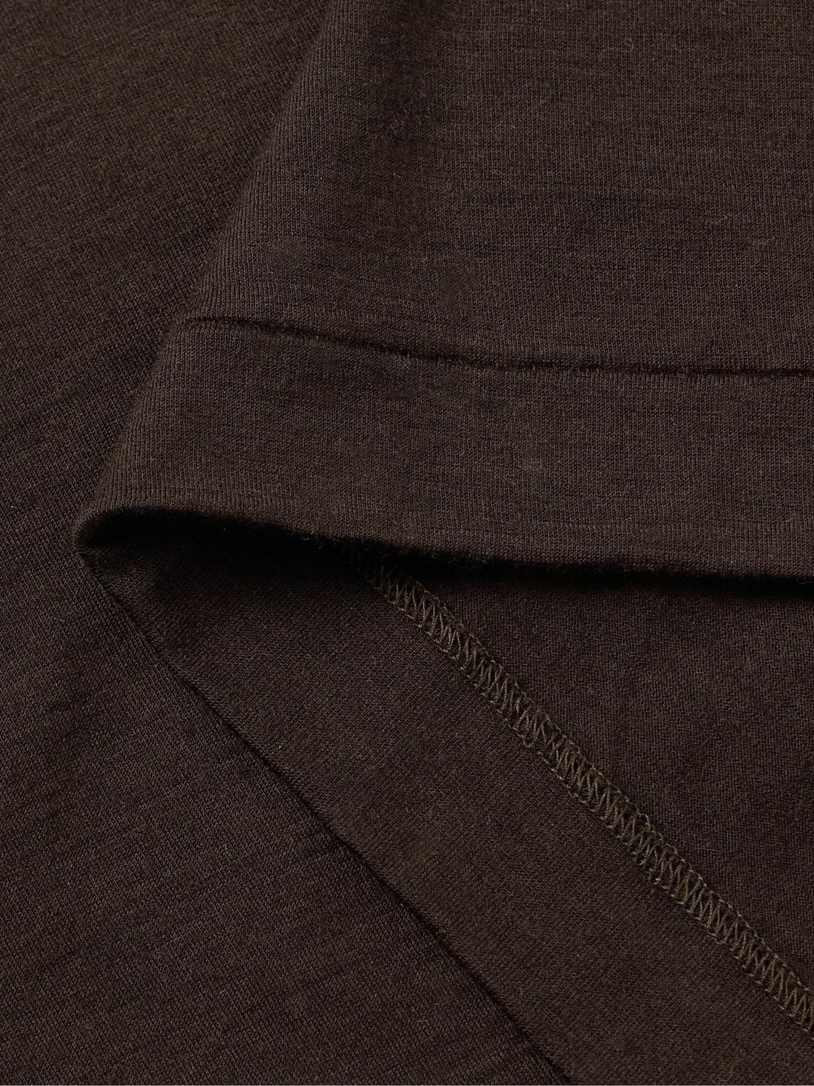 Kaptain Sunshine - Super180s Wool-Jersey T-Shirt - Brown