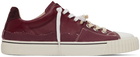 Maison Margiela Burgundy Paneled Sneakers