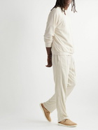 Les Tien - Lounge Slim-Fit Garment-Dyed Cotton-Jersey Sweatpants - Neutrals