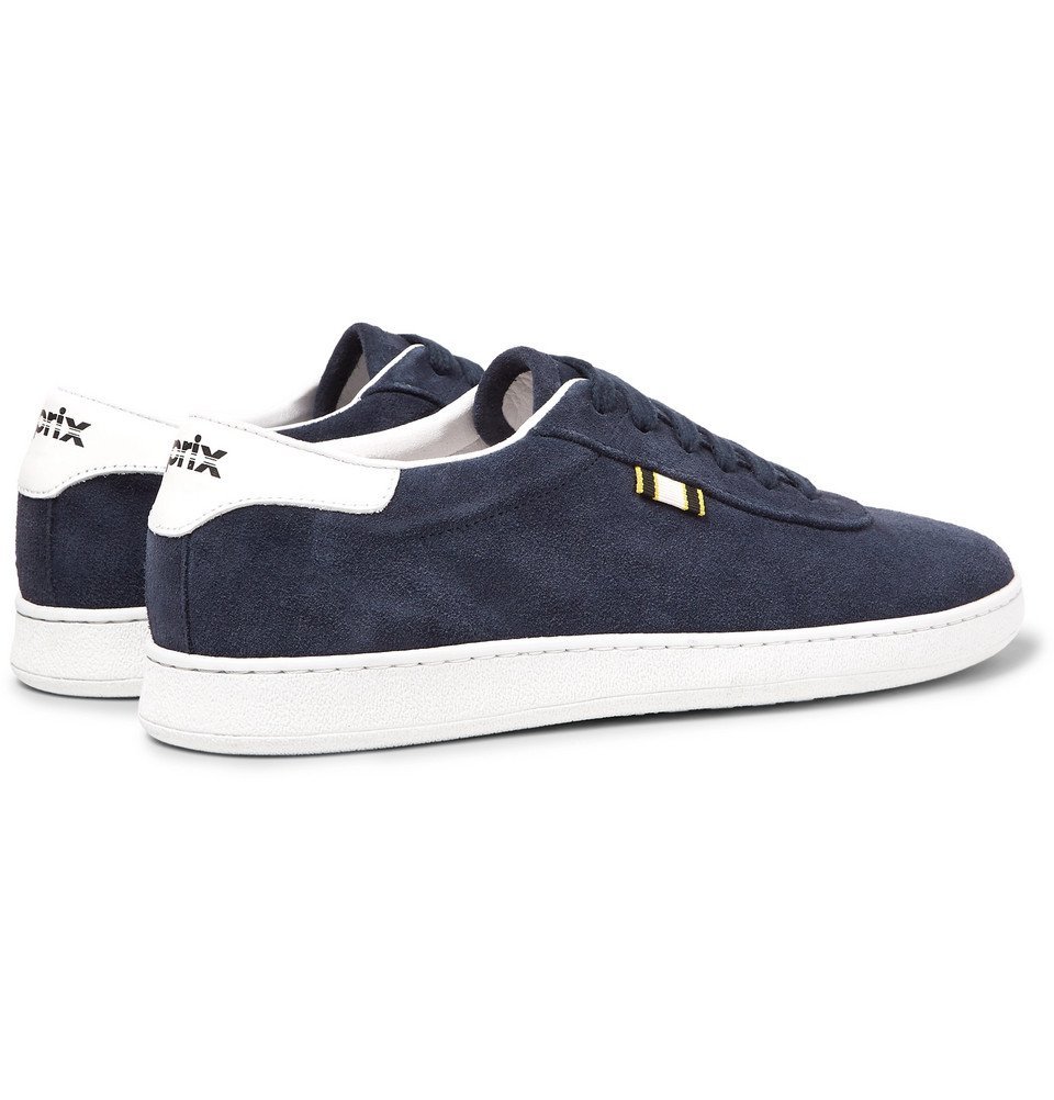 Aprix - Leather-Trimmed Suede Sneakers - Men - Midnight blue