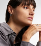 Shay Jewelry 18kt white gold drop earrings with diamonds and topaz
