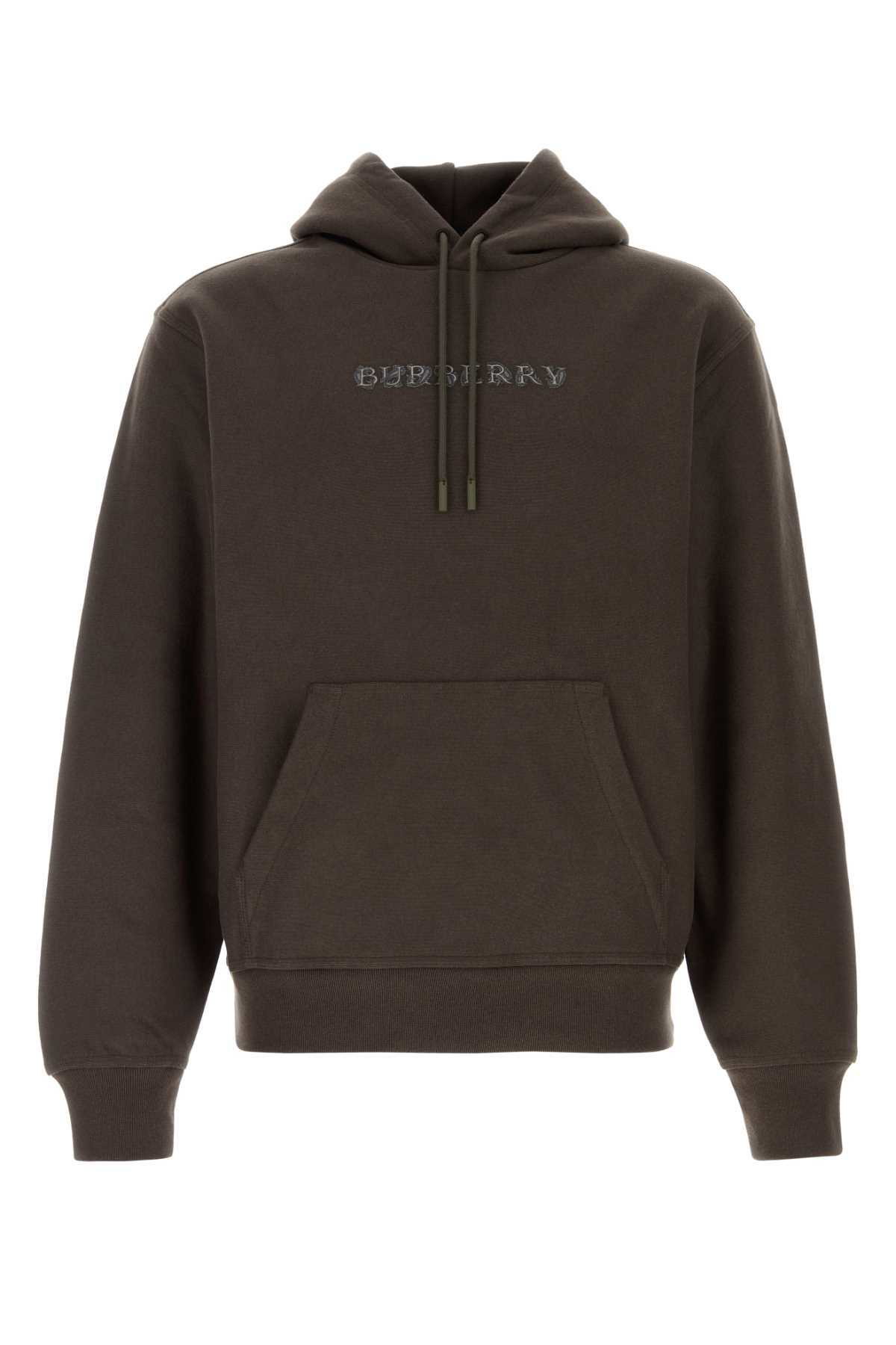 パーカー・フーディ Burberry Dark Brown Cotton Blend Sweatshirt Burberry Dark Brown Cotton Blend Sweatshirt Burberry