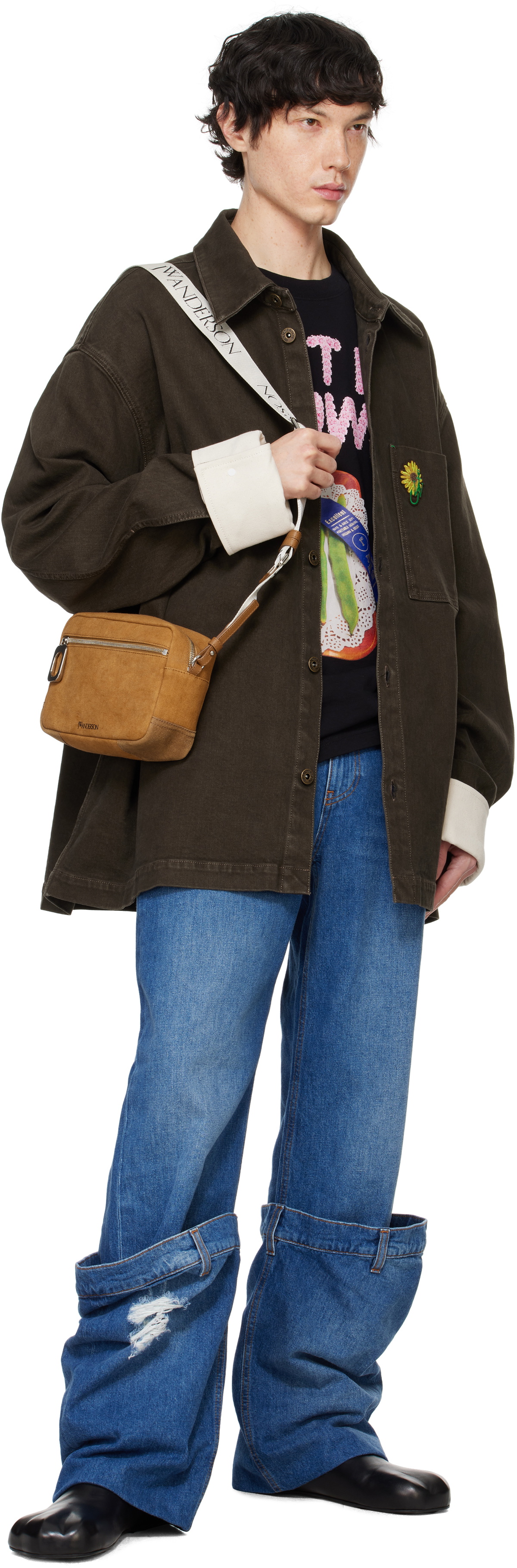 JW Anderson SSENSE Exclusive Blue Bucket Jeans JW Anderson JW Anderson SSENSE Exclusive Blue Bucket Jeans JW Anderson