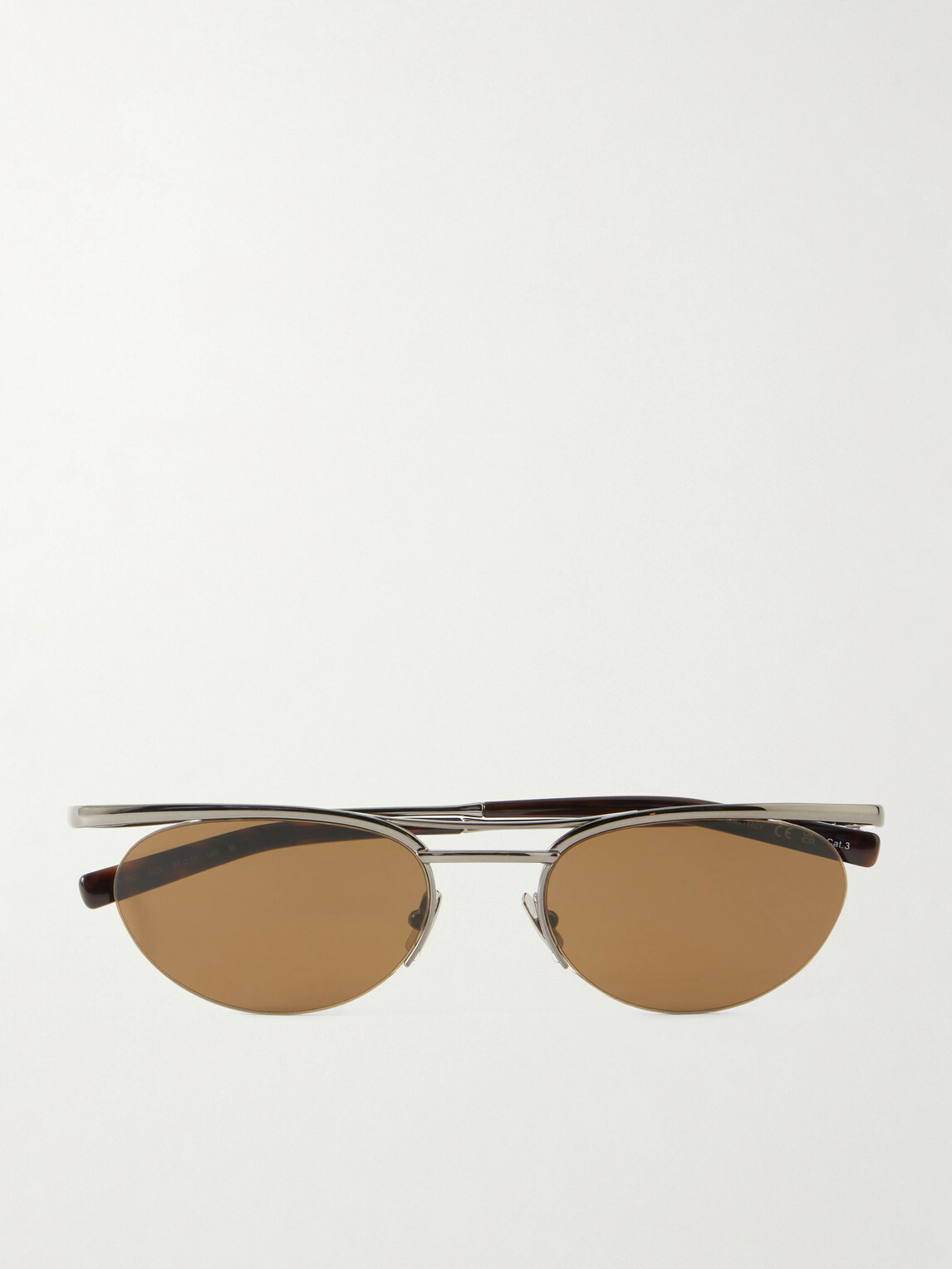 SAINT LAURENT - Round-Frame Silver-Tone Sunglasses