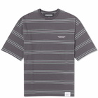 Neighborhood Men's Stripe T-Shirt in Charcoal