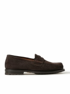 Yuketen - Rob's Suede Penny Loafers - Brown