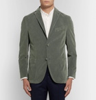 Boglioli - Grey-Green Slim-Fit Stretch-Cotton Corduroy Blazer - Men - Gray green