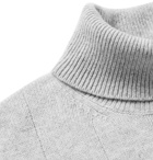CLUB MONACO - Ribbed Mélange Wool and Cashmere-Blend Rollneck Sweater - Gray