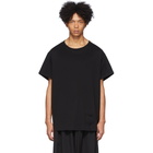 Yohji Yamamoto Black Rouleau Loop Button T-Shirt