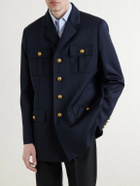 Valentino Garavani - Sahariana Embellished Virgin Wool Jacket - Blue