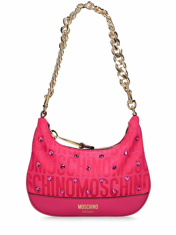 Photo: MOSCHINO - Logo Jacquard Embellished Top Handle Bag