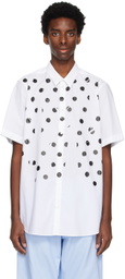 Raf Simons White Polka Dot Shirt