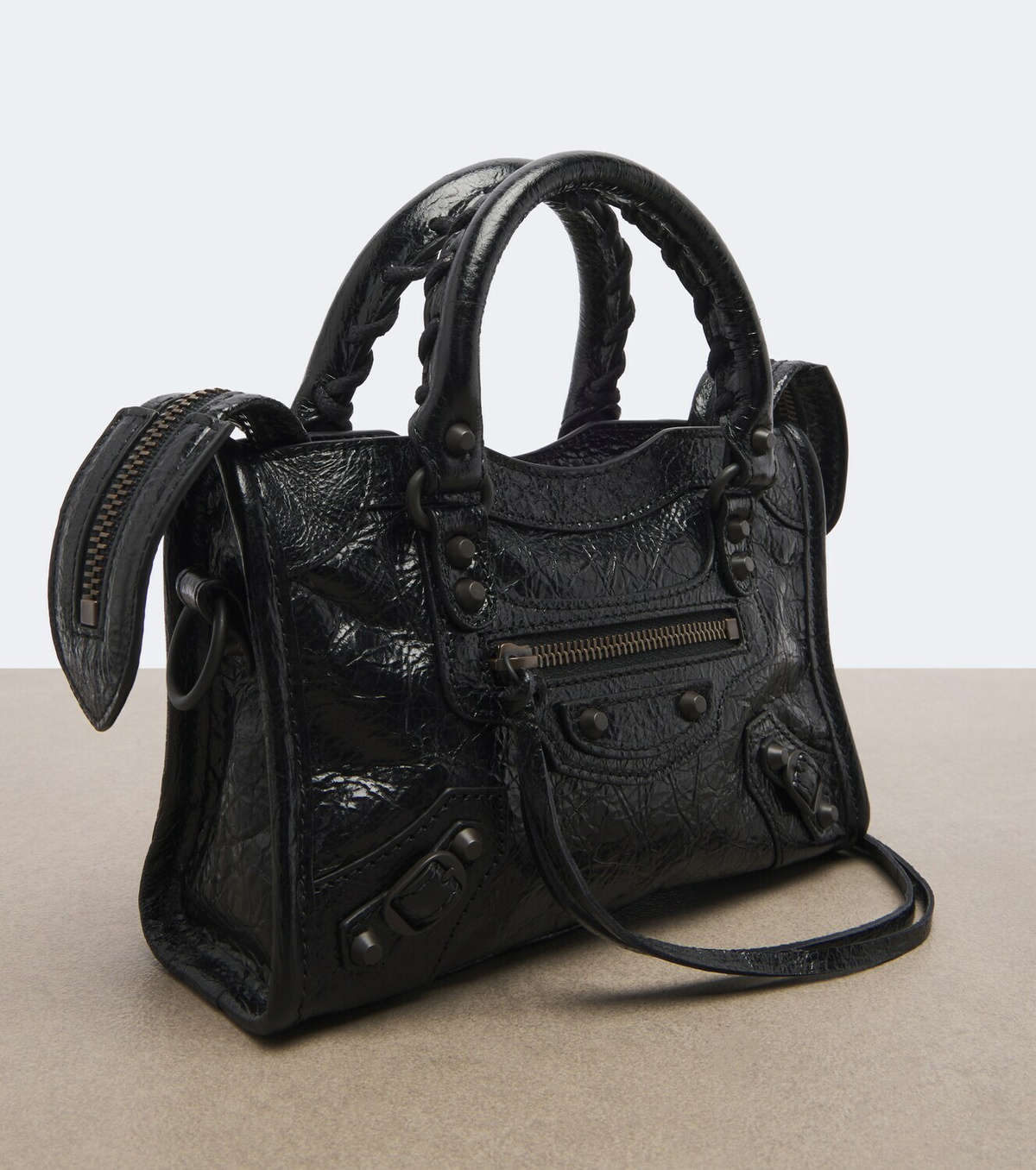 Balenciaga Le City Nano leather top-handle bag