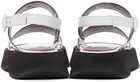 Staud White Croc Nicky Sandals