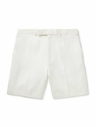 Kingsman - Straight-Leg Linen-Twill Shorts - White