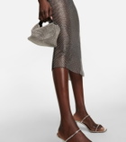 Giuseppe di Morabito Feather-trimmed embellished midi dress