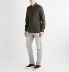 TOM FORD - Button-Down Collar Cotton and Cashmere-Blend Shirt - Green