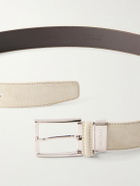 Canali - 3.5cm Suede Belt - Neutrals