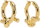 Acne Studios Gold Knot Earrings