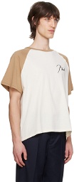Rhude Beige & Off-White Raglan T-Shirt