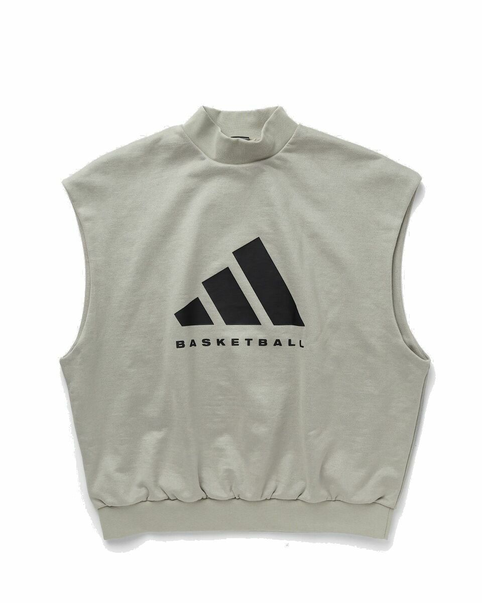 Photo: Adidas Basketball Sue Sl Grey - Mens - Sweatshirts